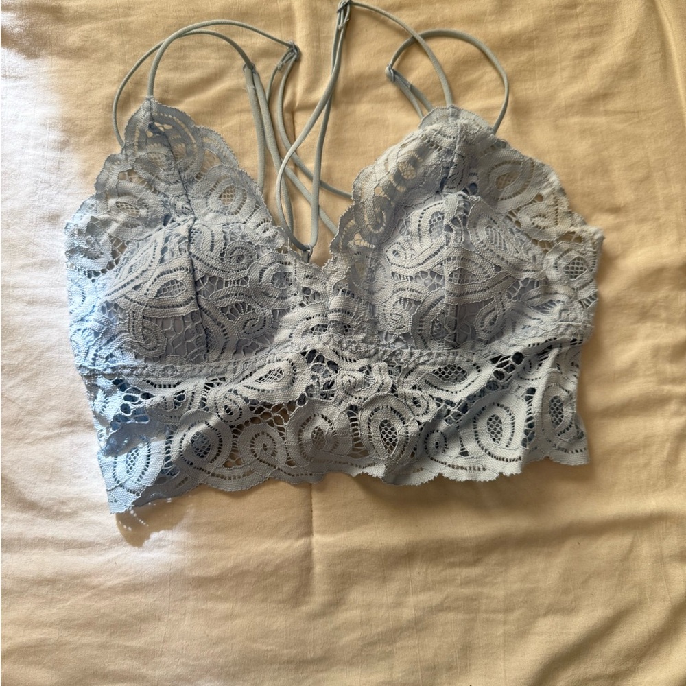 Lace Bralette in Light Blue